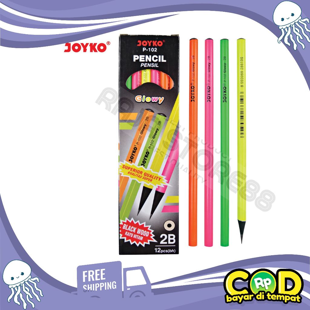 

Pensil Joyko P-102 2B 1 Box isi 12 pcs - Lusinan
