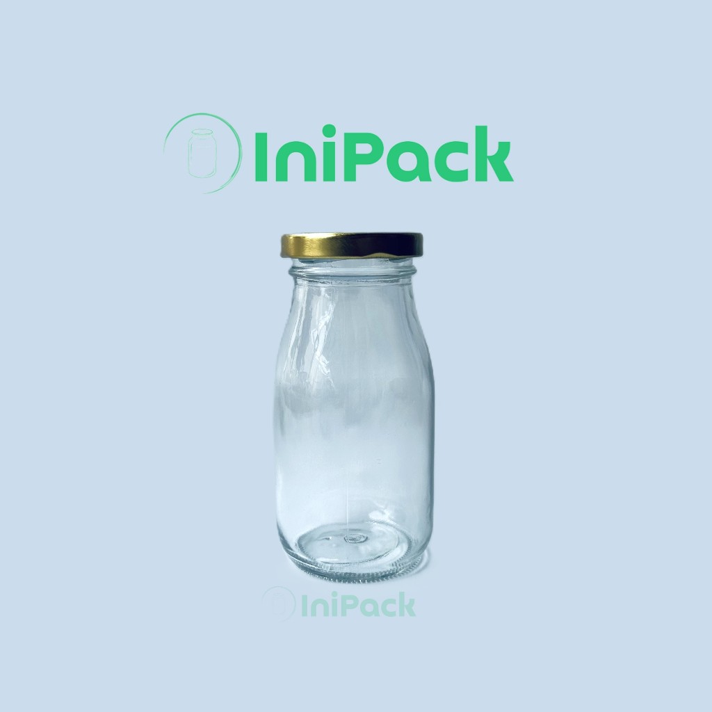 Botol Kaca 200 ML / Botol Juice 200 ML / Botol Kaca Bulat 200 ML