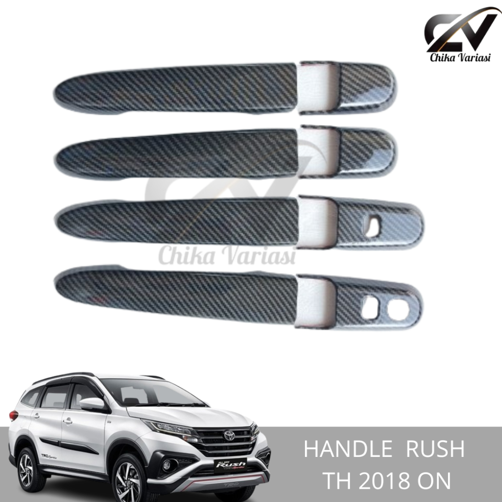 Cover Handle Tutup Pintu Mobil Rush Gr Sport 2018 - 2024 Carbon