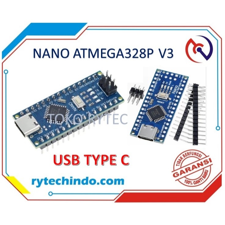 Arduino Nano V3 Atmega328P USB Type C Compatible
