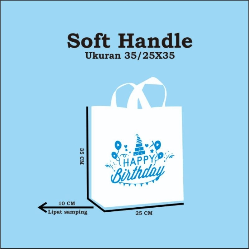 

Ektra Packing Plastik HBD Happy Birthday Uk 45/27x35 Bahan PE Glossy dan tebal