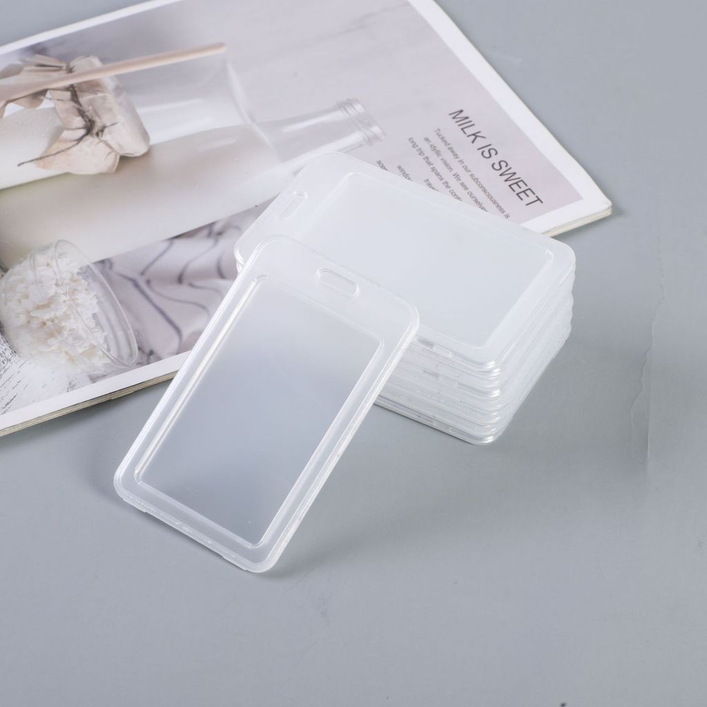 

ID Card Holder Card Frame NameTag Box Case Casing Kartu Clear Bening Transparan vertical / vertikal / horizontal / portrait / landscape