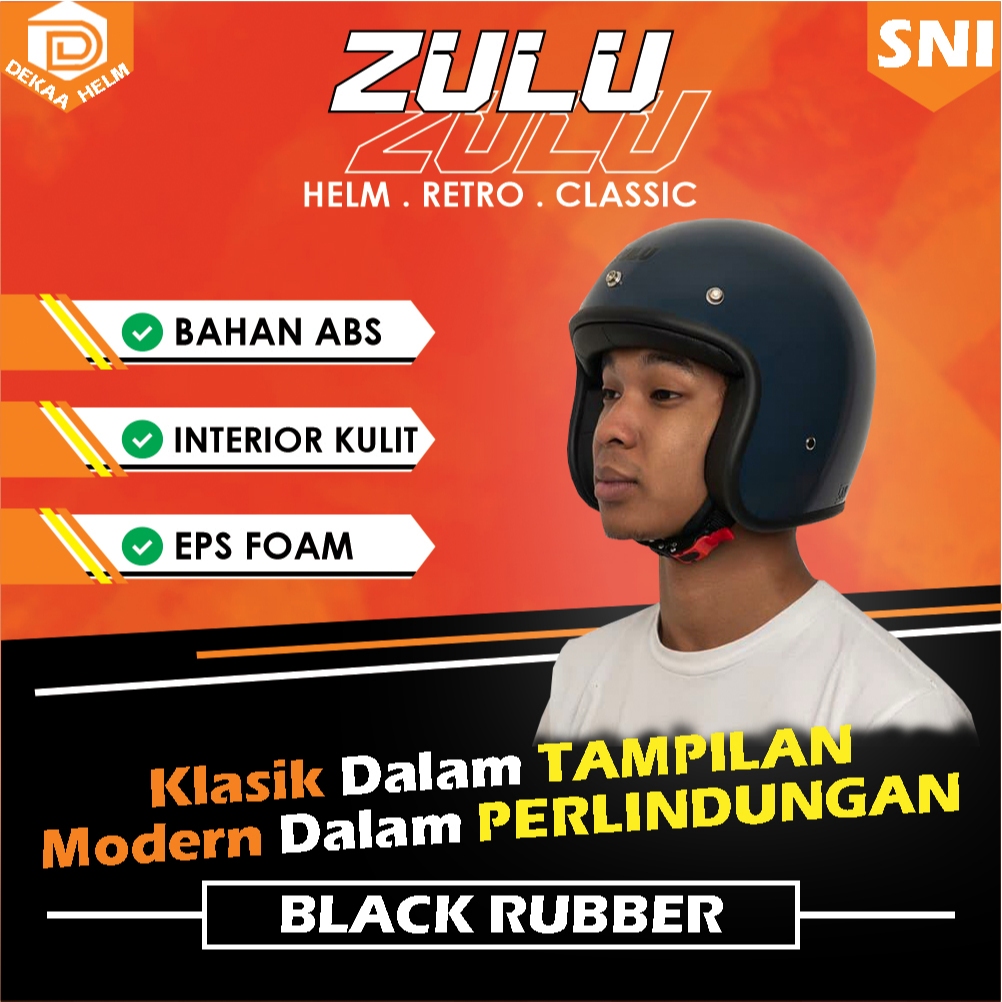 HELM HELEM HLEM HLM HELMET MOTOR ZULU RETRO CLASSIC KLASIK MURAH TERBARU BERKUALITAS KEREN PRIA WANI