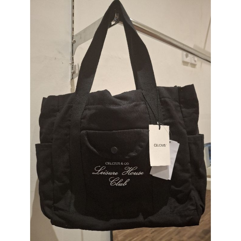 Celcius Totebag Black Leisure House Club