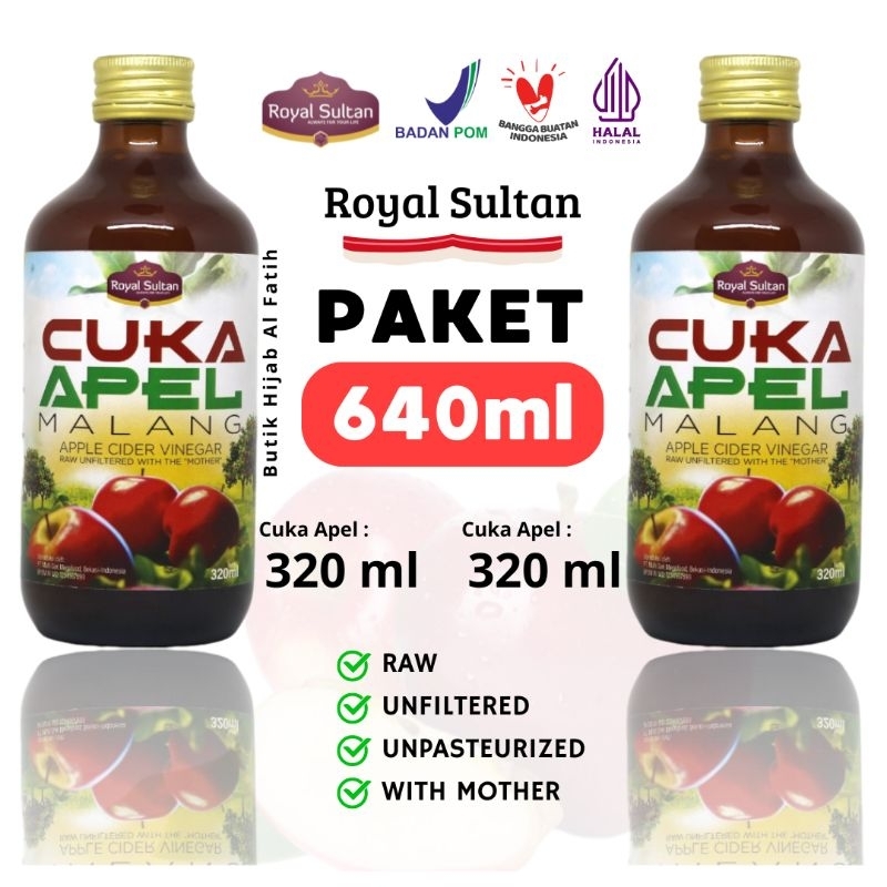 

Sultan - Paket Cuka Apel Original - Diet Detoks - Apple Cider Vinegar - Toner Wajah Alami 640ml COD
