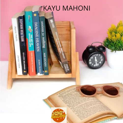 (READY)Rak Buku Kayu Aesthetic | Rak Meja Kerja Minimalis