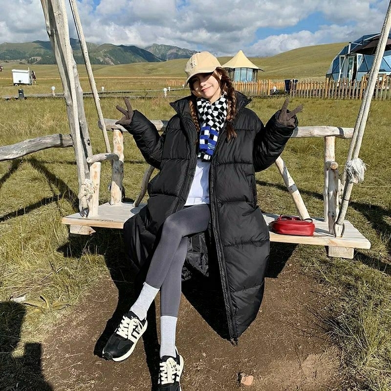 Jaket Winter Panjang Wanita - Long Puffer Jacket Hangat Musim Dingin