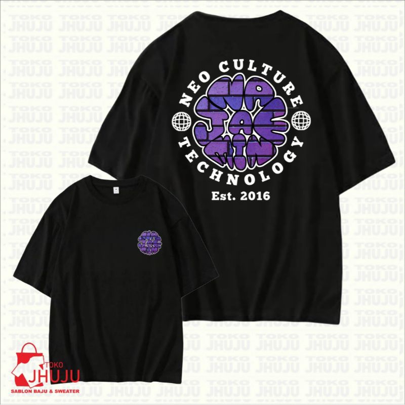 Kaos Katun Sablon Nct Dream Na Jaemin Purple Block Texture Streetwear DB