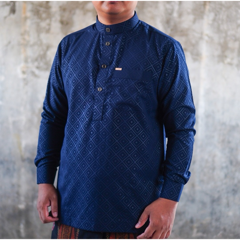 Bin Hasyim baju koko pria melayu embos sultan kancing snap