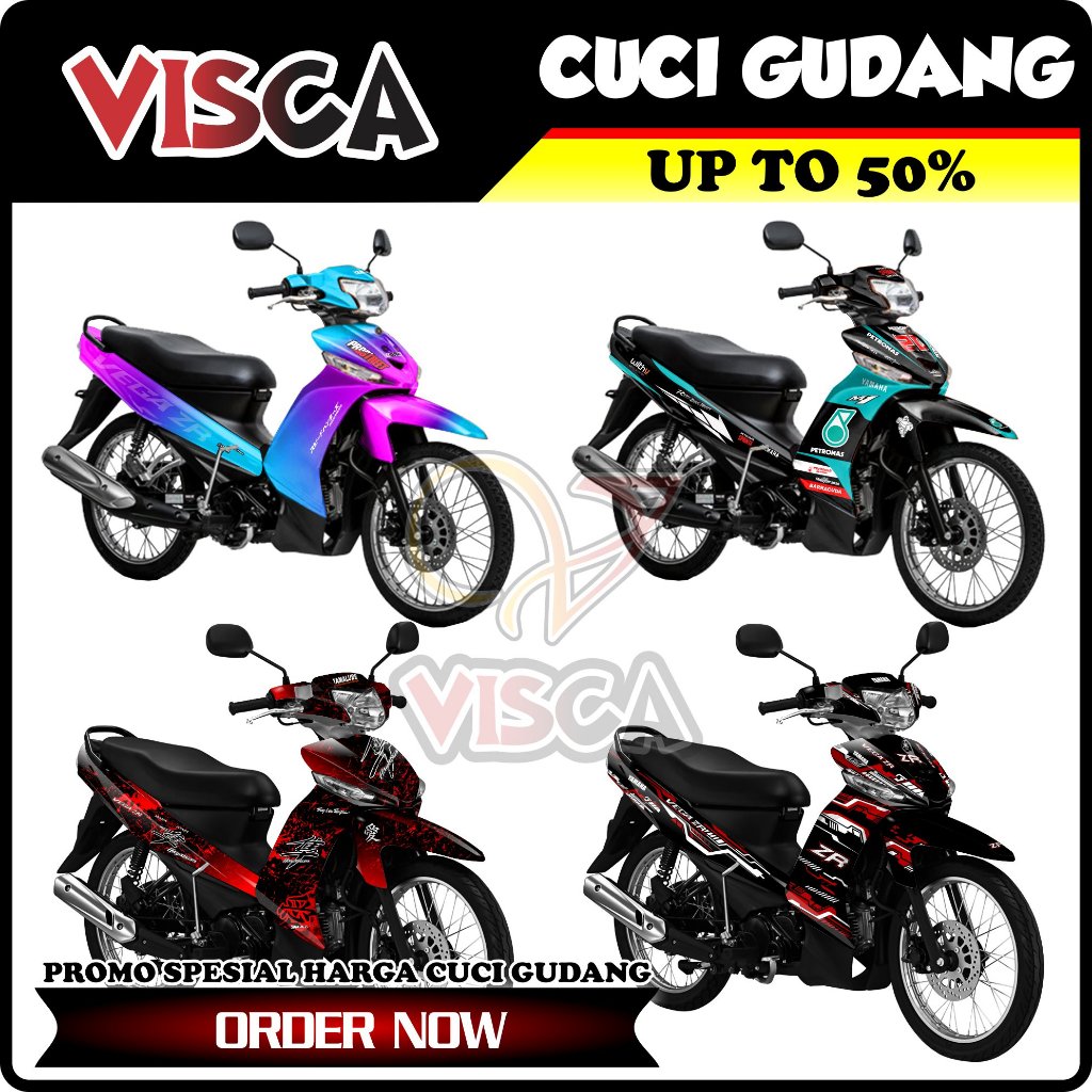 【CUCI GUDANG】Decal Vega ZR Full Body Variasi Harga Murah / Stiker Motor Vega ZR Full Body / Striping