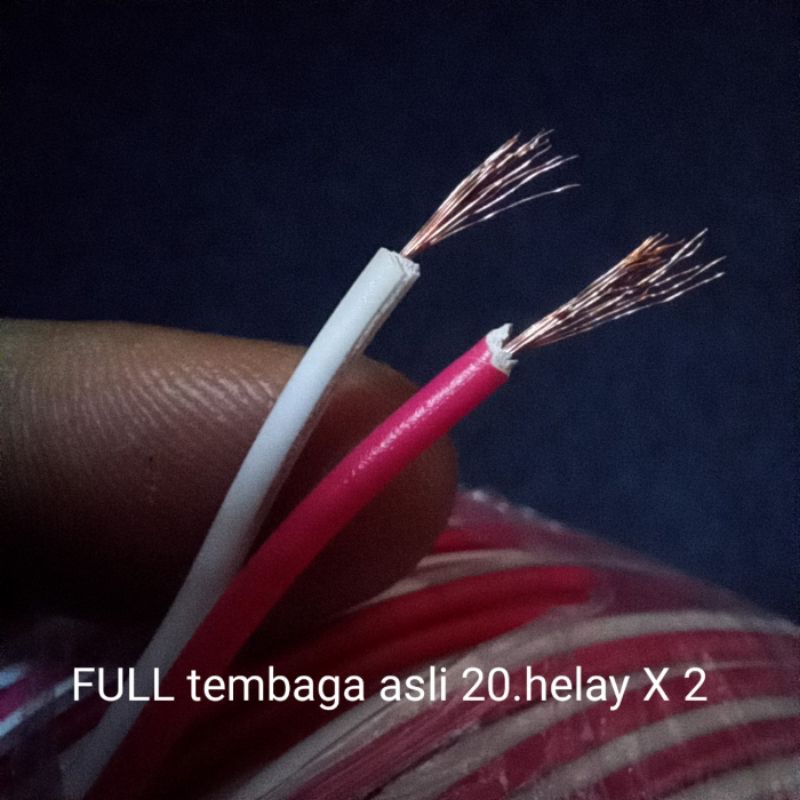 KABEL KECIL MERAH PUTIH TEMBAGA ASLI PERMETER