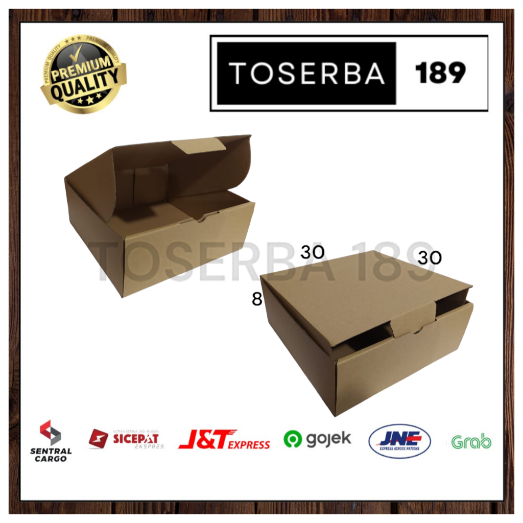 

kardus packing diecut/box pizza uk 30x30x8 cm