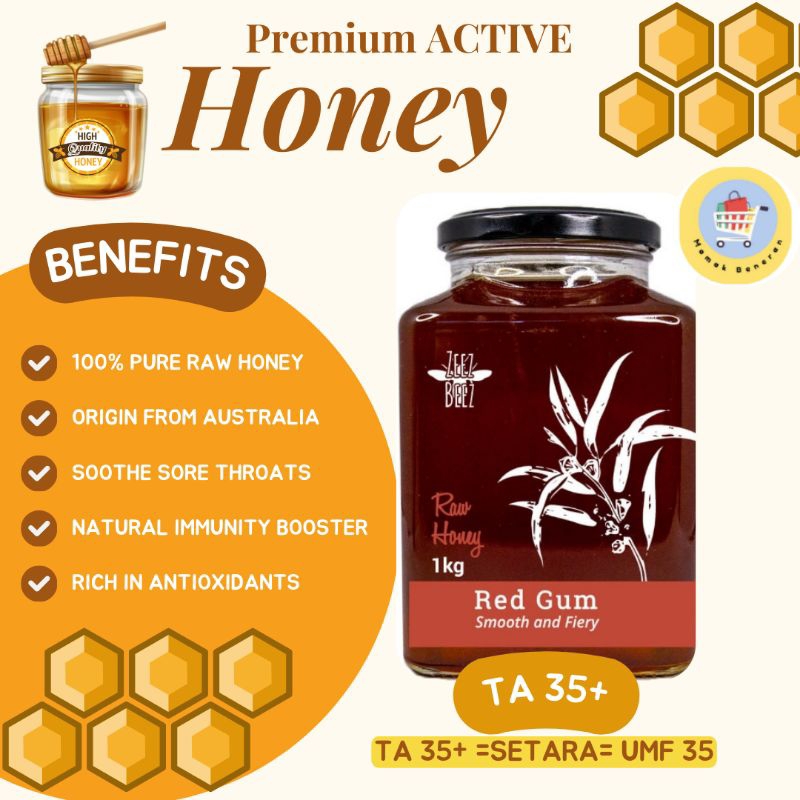 

Active Raw Honey RedGum Red Gum TA 35+ UMF 35 Madu Australia 1kg