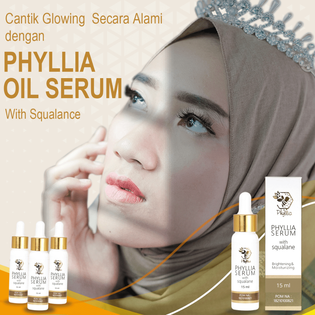 PHYLLIA - Serum Phyllia Brightening 15 ml | Serum Wajah Mencerahkan Melembabkan Menutrisi Kulit Bpom