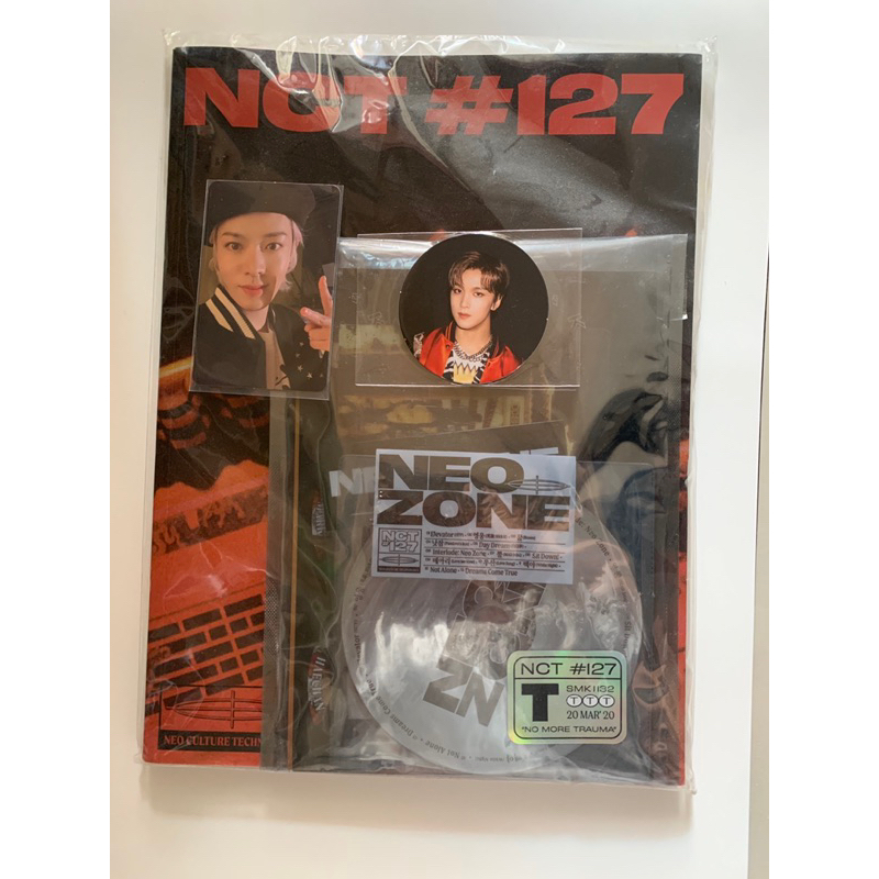 NCT127 Neozone T Ver Unsealed Album Only, PC Yuta CC Haechan, N ver PC Doyoung CC Johnny