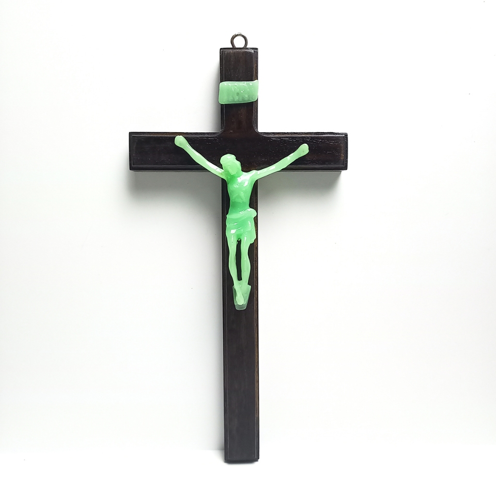 Salib Dinding Korpus Fosfor 25 cm / Salib Fosfor / Salib Tuhan Yesus Dinding / Hiasan Salib Dinding