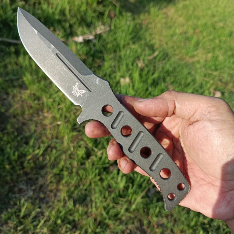 Benchmade Adamas 375 BK-1 Fixed Blade CPM Cruwear cobalt black finish shane sibert stock blade