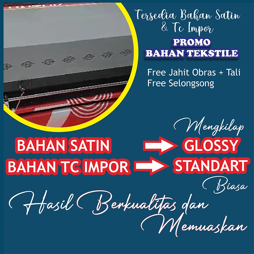 CETAK KAIN TEXTILE|CETAK BAHAN SATIN|CETAK BAHAN TC IMPOR|CETAK BENDERA|CETAK GORDEN|KAIN|CETAK UMBU