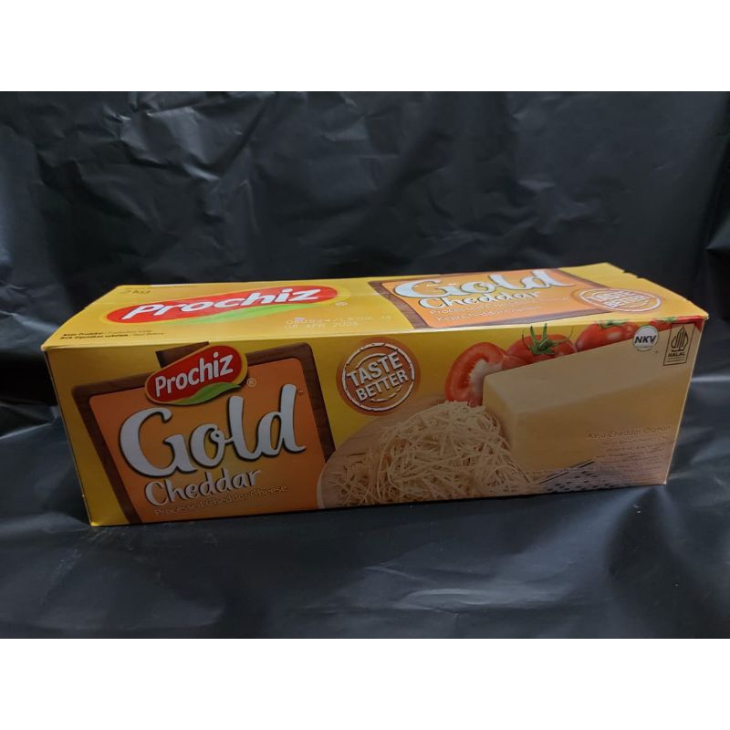 

Keju Prochiz Gold Cheddar 2kg/keju box serbaguna