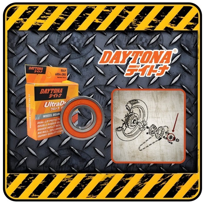 Bearing 6004 2RS Laker Klaker Napgear Gear Gir Yamaha RX KING KAZE JUPITER VEGA SCORPIO F1ZR DAYTONA