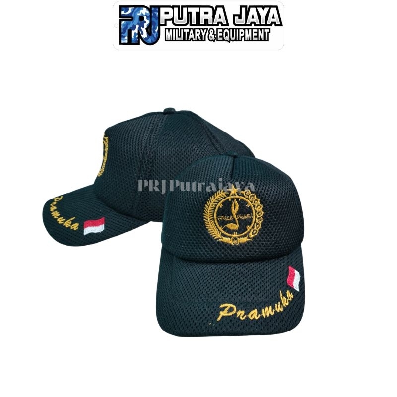 TOPI JARING PRAMUKA TOPI HITAM PRAMUKA TOPI JALA HITAM PRAMUKA