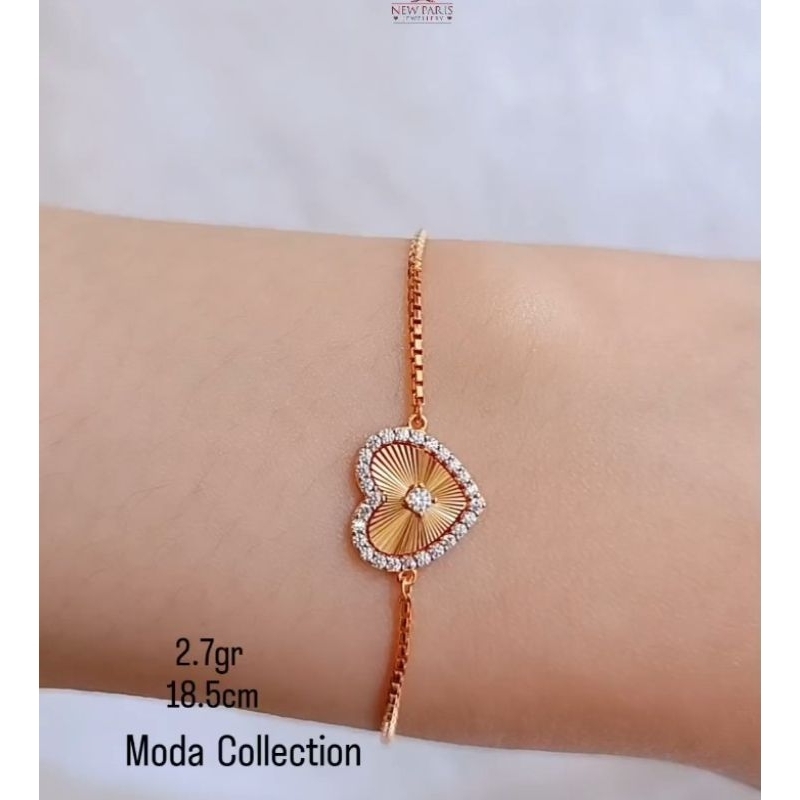 Gelang Hala Gold Moda Collection Hati (Serut)