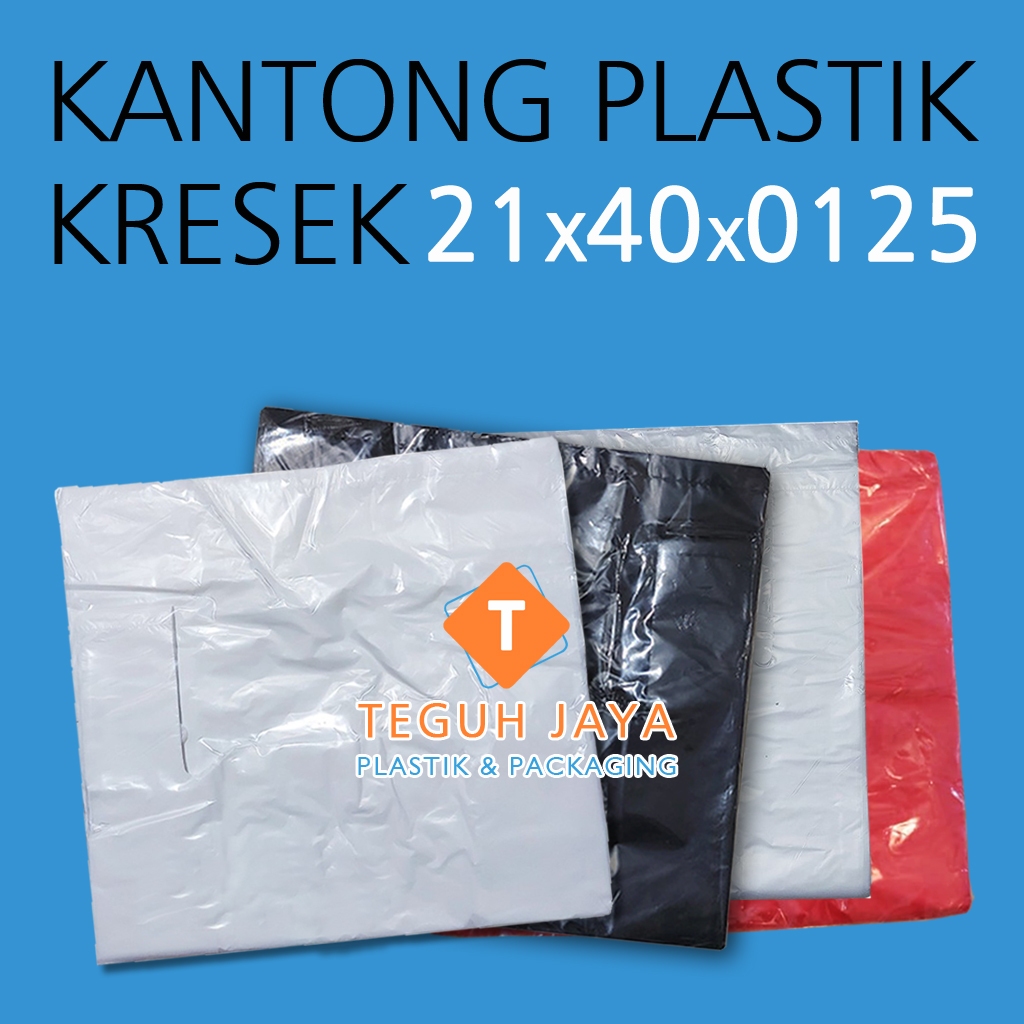 Kantong Plastik Kresek 21x40 Tebal 0125 Hitam Putih 21cm x 40cm x 0125 Transparan Merah 21x40x0125