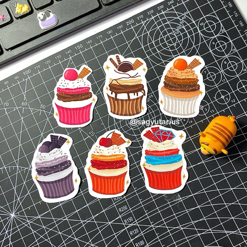 

[Ready Stock] Sticker Glossy Cup Cake