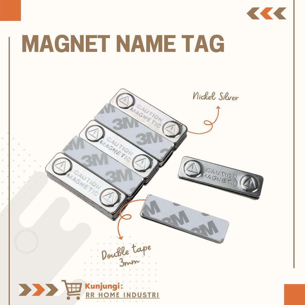 

Magnet Nama Dada/ Nametag /Caution Grade Super