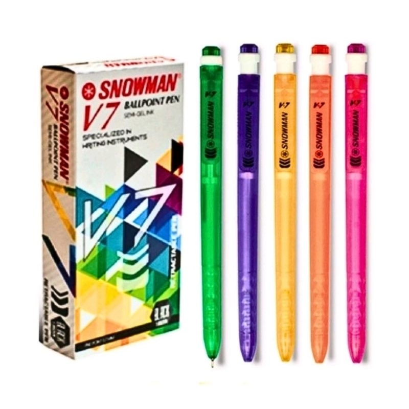 

pulpen snowman / bolpen snowman v-7 / bolpen v-7 hitam