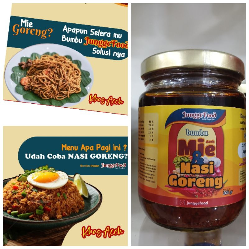 

JUNGGE FOOD Bumbu Mie dan Nasi Goreng Aceh untuk 15 porsi