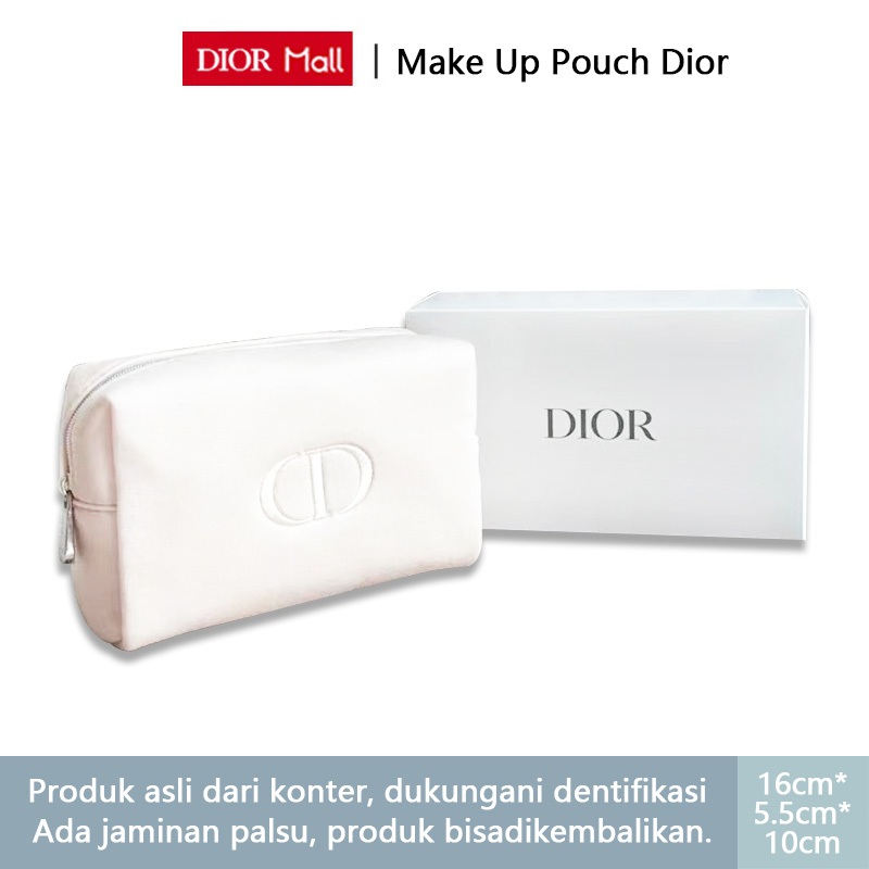 Make Up Pouch Dior Square Pink Nylon / Include box 16*5.5*10cm