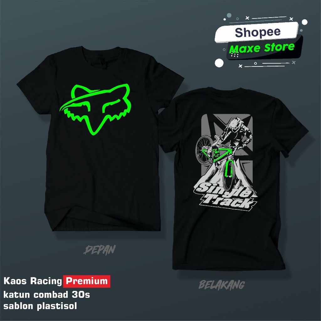 Kaos MTB/ Kaos Sepeda Gunung/ Kaos Gowes/ Kaos Downhill/ Kaos Fox/FOX-ST