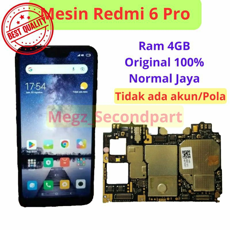 Mesin Xiaomi Redmi 6 Pro kembaran MI A2 Lite Ram 4/64GB Hidup Normal Mesin Redmi 6Pro kembaran MI A2