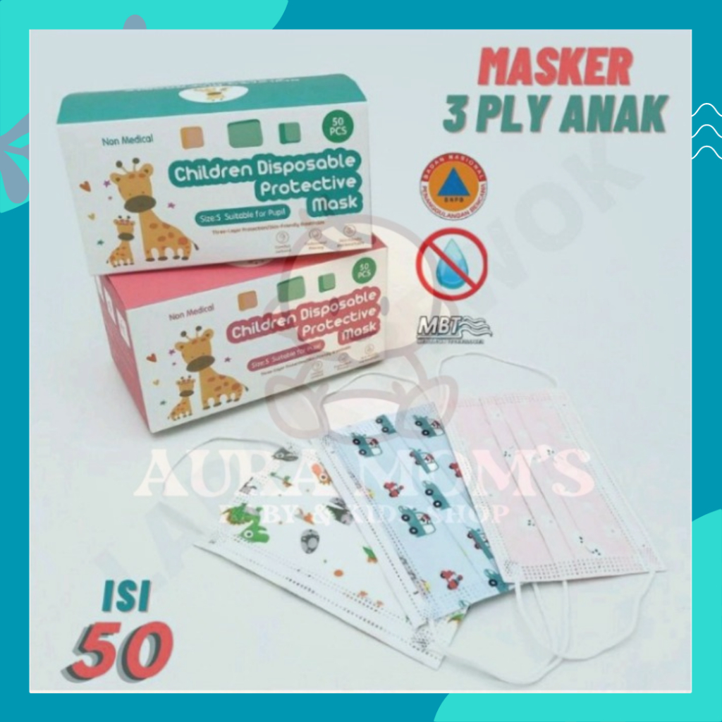 masker anak 50pcs masker anak 3ply masker anak medis masker anak motif lucu