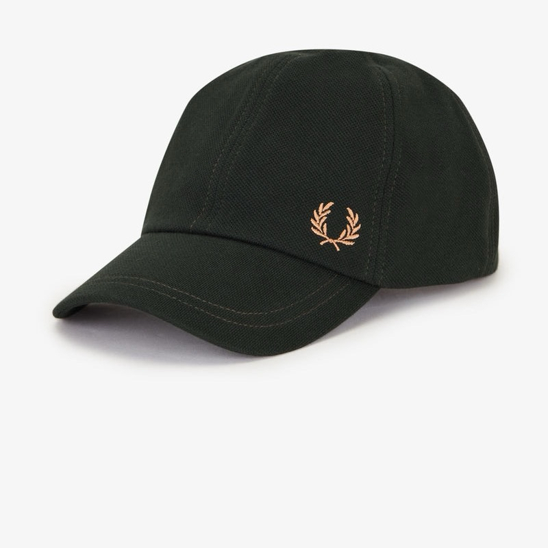 TOPI CAPS FRED PERRY PIQUE CLASSIC BLACK ORIGINAL AUTHENTIC