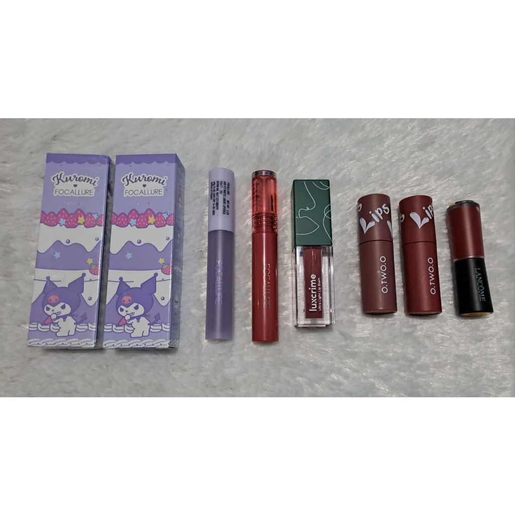 [PRELOVED] LIPTINT - LIPSTIK - LIP PRODUCT FOCALLURE O TWO LANCOME FOCALLURE X SANRIO