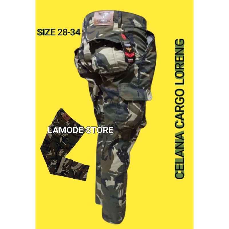 Celana cargo loreng/Celana cargo panjang/celana cargo army/Celana panjang Pria