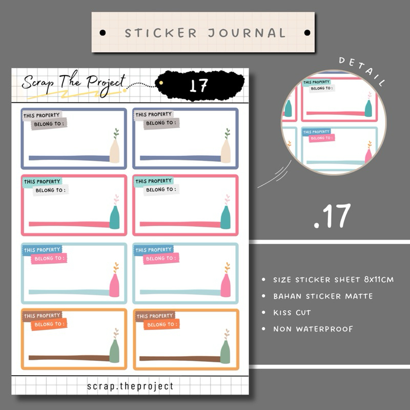 

LABEL NAMA STICKER / STICKER NAME TAG / STP - 17