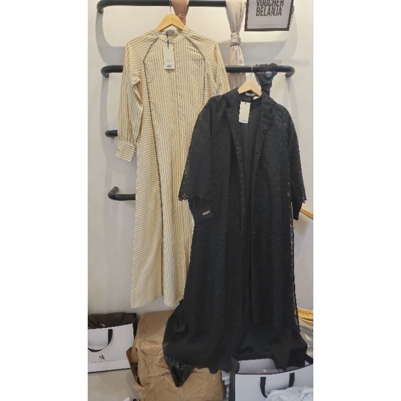 DRESS SET HIJAB POLOS ALL SIZE BAZAR