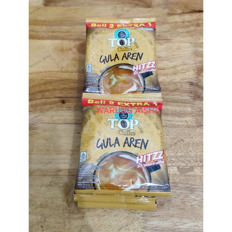 

Kopi Instan 3 In 1 Top Coffee Gula Aren 22 Gr per renteng isi 15 pcs