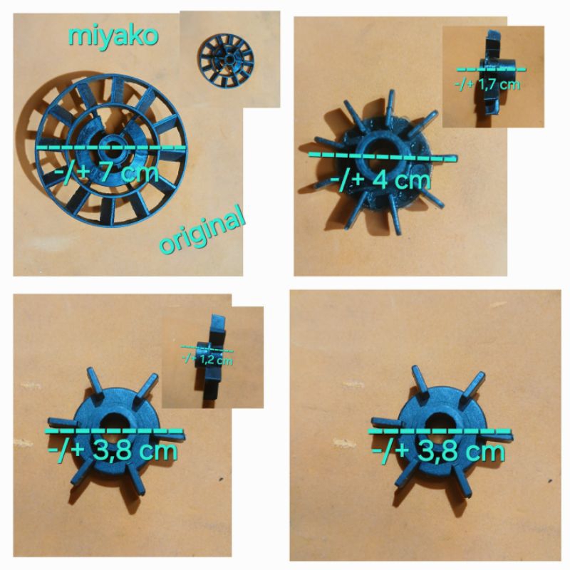 pendingin/baling-baling bagian as dalam dinamo kipas angin MIYAKO.original.