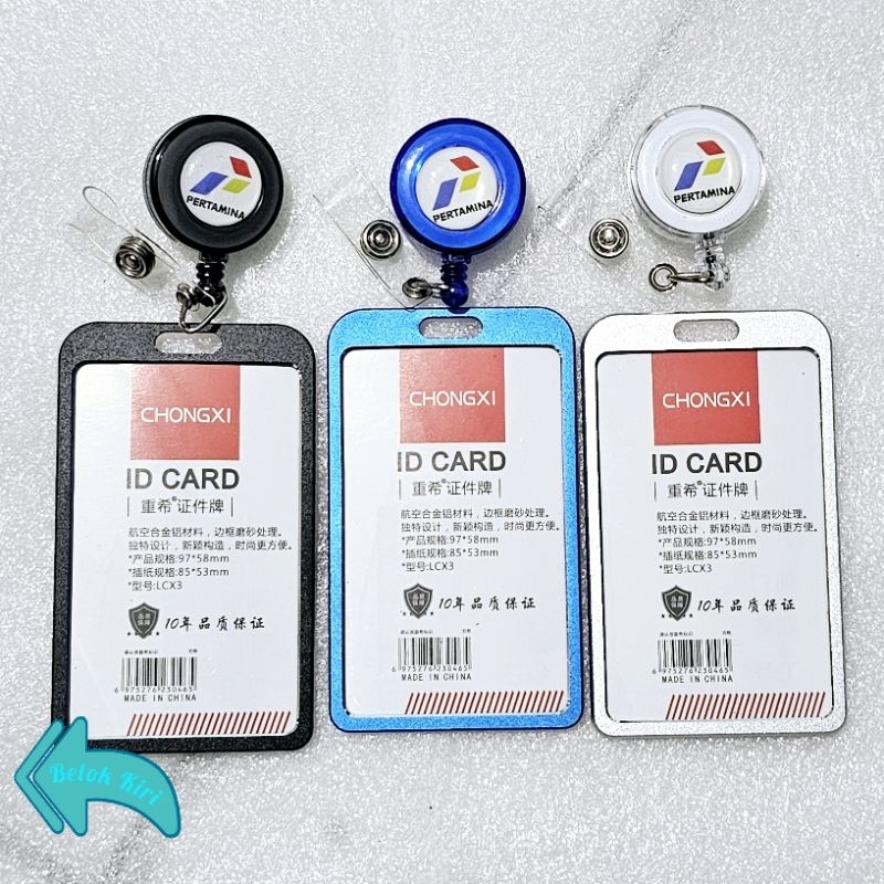 

Tempat Kartu Id Card Aluminium + Yoyo Logo Pertamina