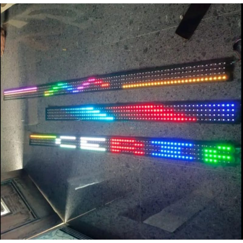 lampu RGB kaca  texs 5 baris mobil truk dan bus 12 -24 volt