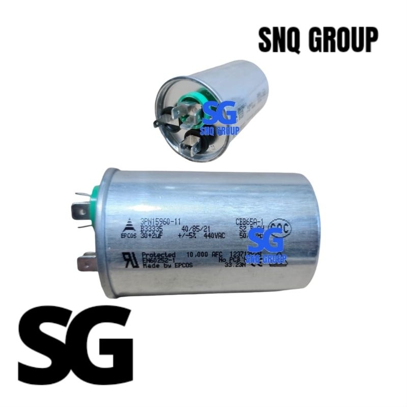 Capasitor ac daikin  original 1 PK 30+2 uf - Kapasitor ac original daikin 1pk 30/2 uf - Capasitor or