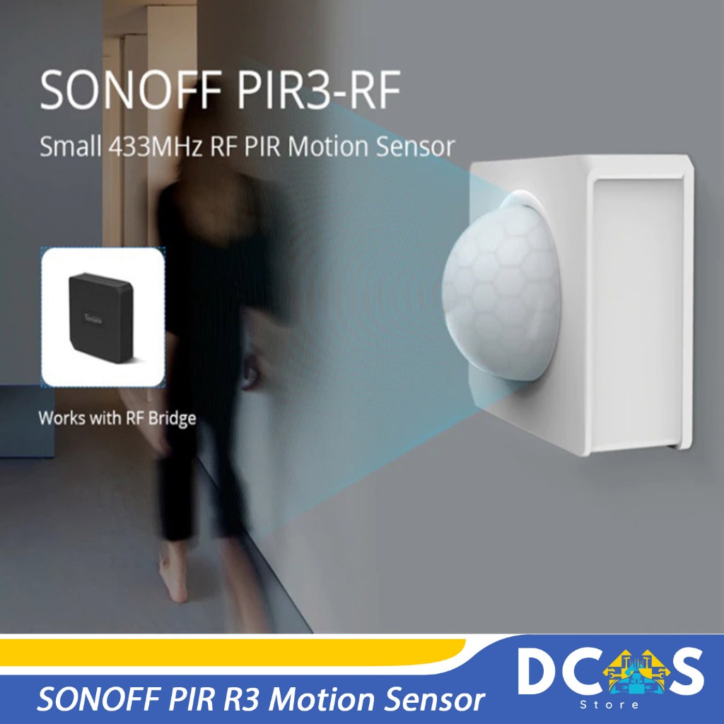 Sonoff PIR R3 Motion Sensor 433Mhz RF Smart Home - Sensor Gerak Sonoff