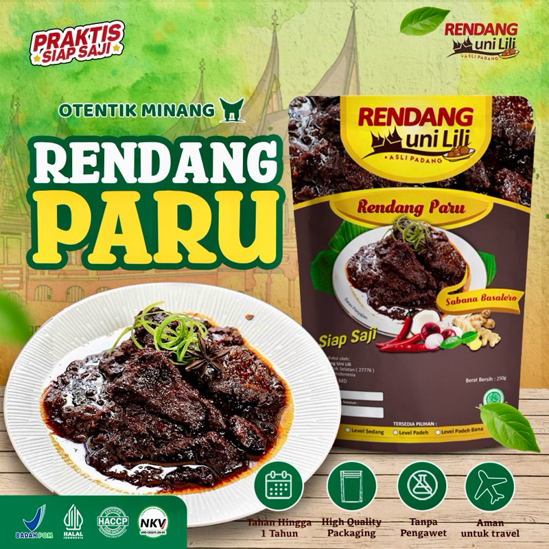 

RENDANG PARU UNI LILI 250 gr ASLI PADANG KHAS MINANG