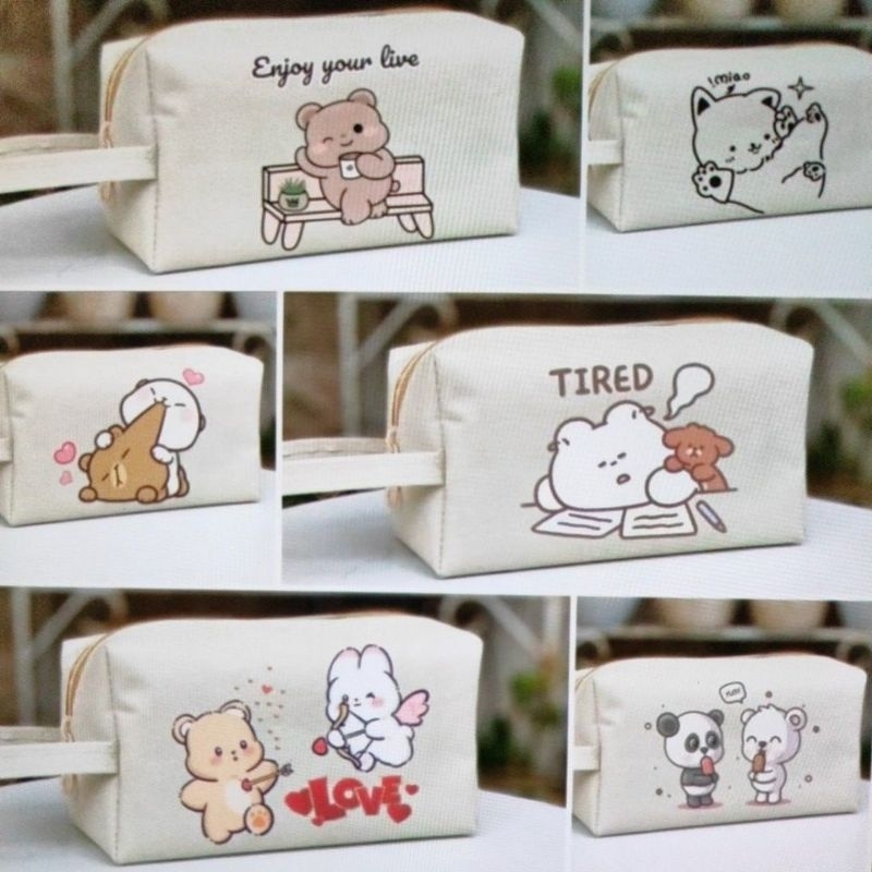 

POUCH TEMPAT KOSMETIK/ KOTAK PENSIL REMAJA KULIAH kantoran atk