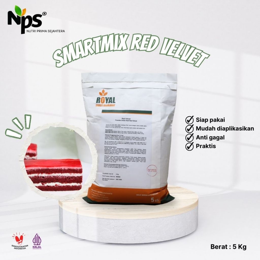

SMARTMIX Red Velvet / Tepung Premix Red Velvet