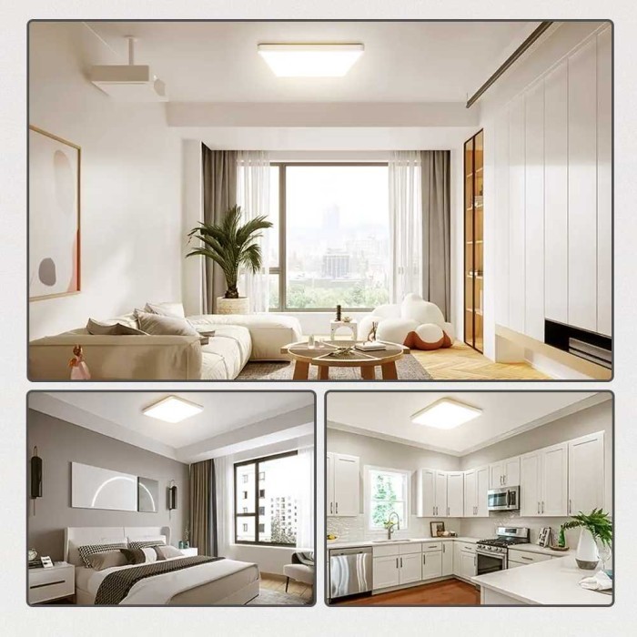 Lampu hias tempel Plafon LED Ceiling daya 36 Watt size 40 cm Warm White minimalis elegan modern Ligh